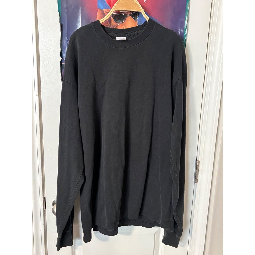Vintage BVD Premium Series Black Long Sleeve T-Shirt Made in USA Mens XXL 2XL